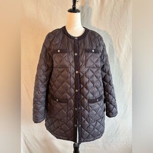J. Jill Chocolate Brown Quilted Jacket